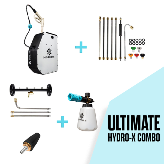 Ultimate Hydro-X combo with various attachments on a white background